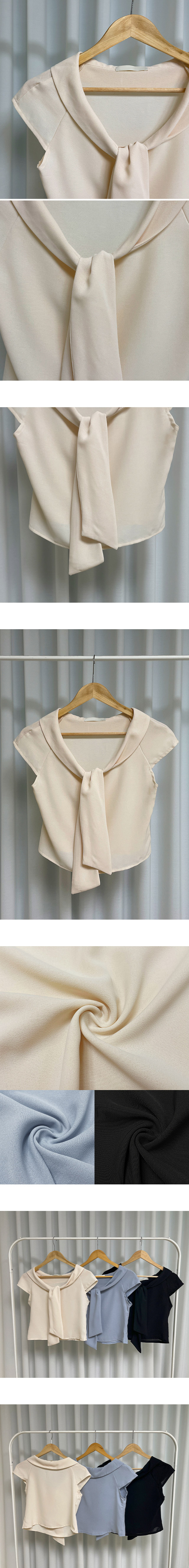 ボウタイ半袖ブラウス | 詳細画像12