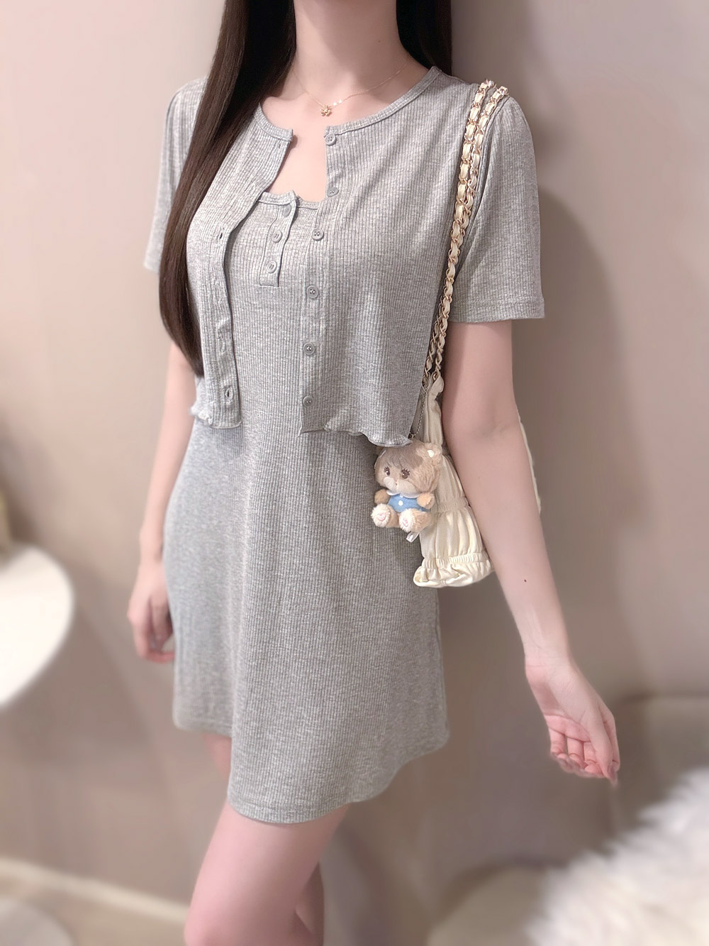 キャミワンピース&半袖カーディガンSET | 詳細画像3