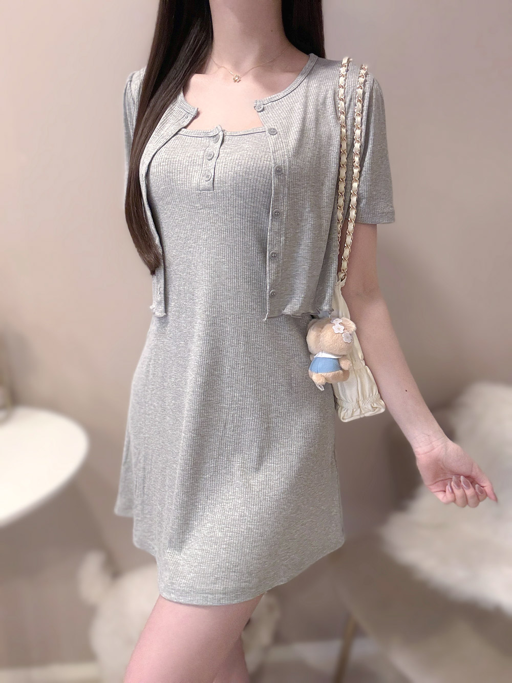 キャミワンピース&半袖カーディガンSET | 詳細画像8