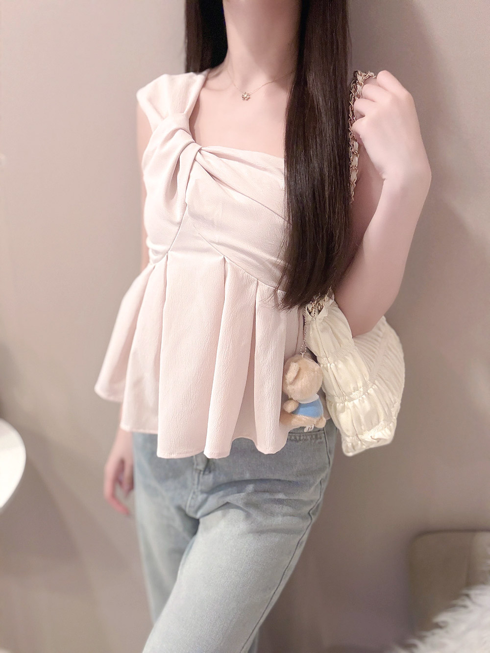 バックポケットリボン刺繍デニムパンツ | 詳細画像6