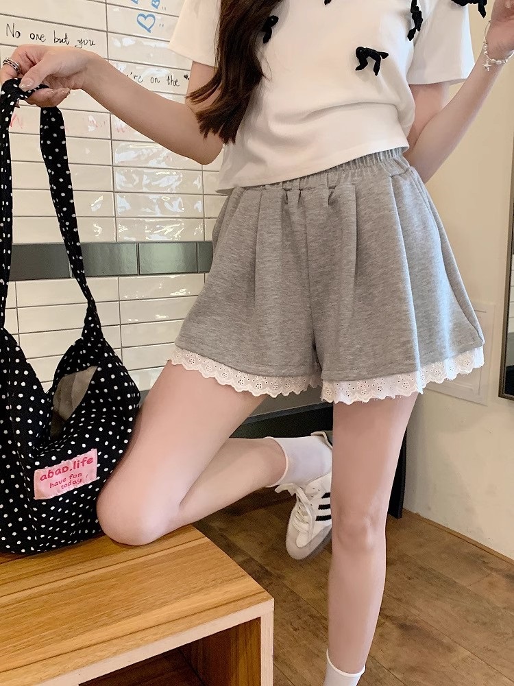 ウエストゴムレーストレーニングショートパンツ | 詳細画像4