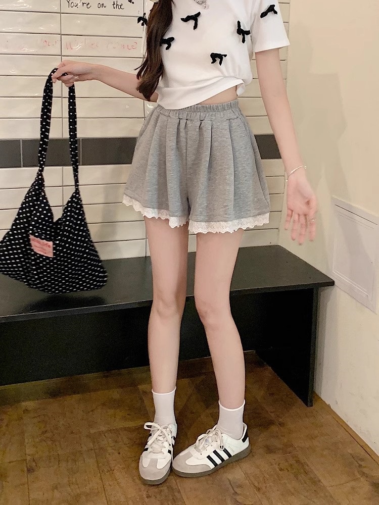 ウエストゴムレーストレーニングショートパンツ | 詳細画像5