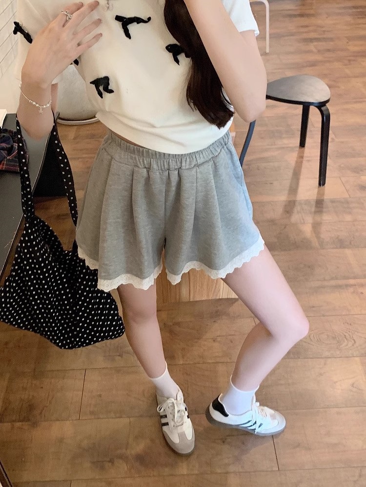 ウエストゴムレーストレーニングショートパンツ | 詳細画像6