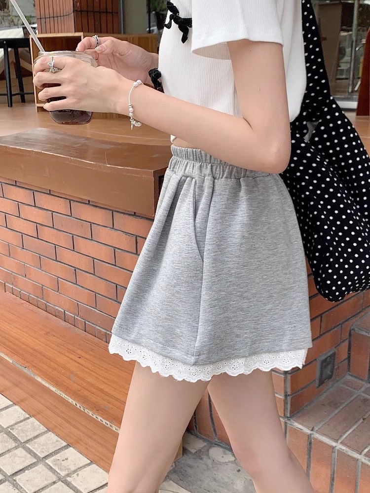 ウエストゴムレーストレーニングショートパンツ | 詳細画像9