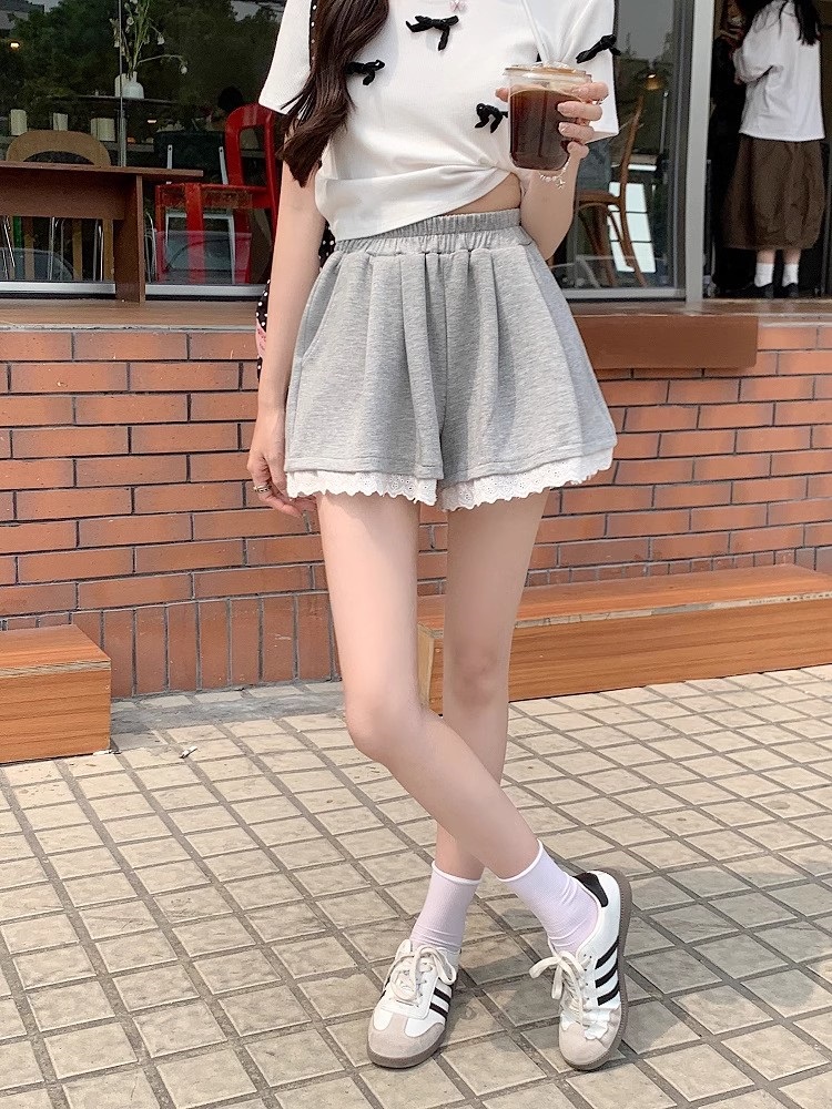 ウエストゴムレーストレーニングショートパンツ | 詳細画像10