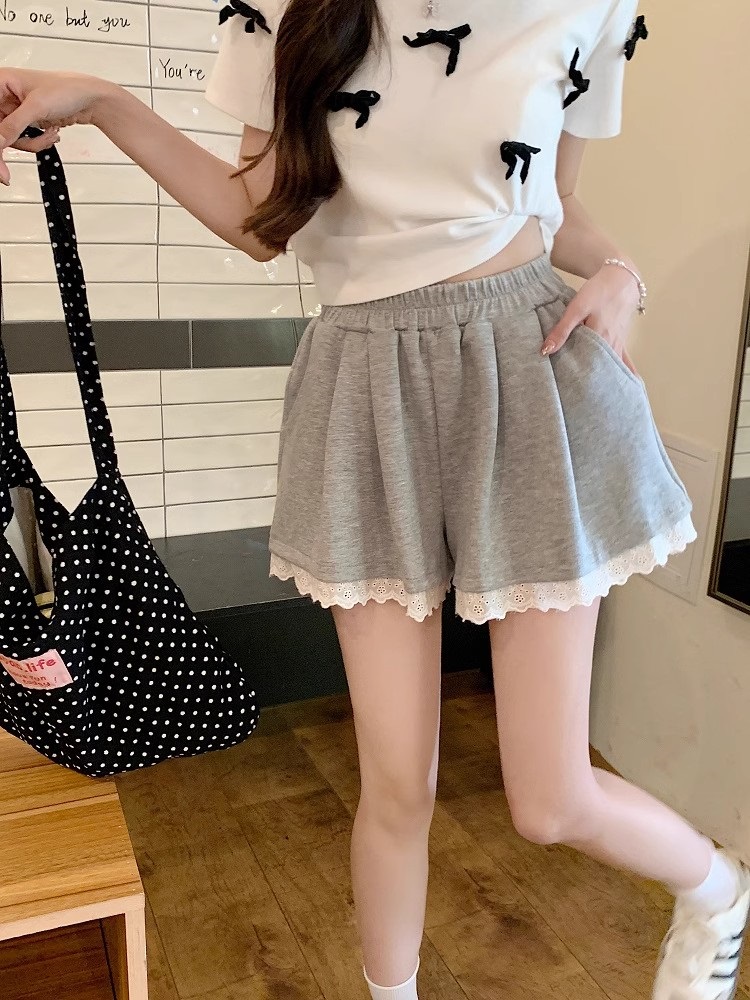 ウエストゴムレーストレーニングショートパンツ | 詳細画像12