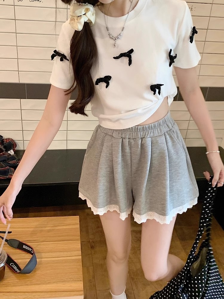 ウエストゴムレーストレーニングショートパンツ | 詳細画像13