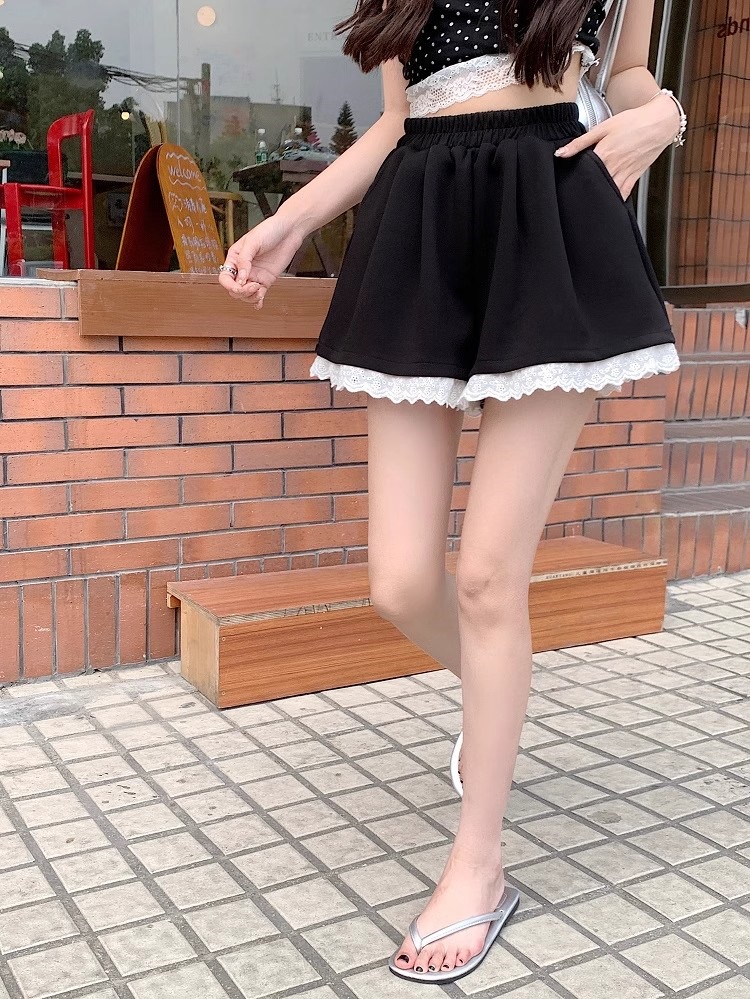 ウエストゴムレーストレーニングショートパンツ | 詳細画像17