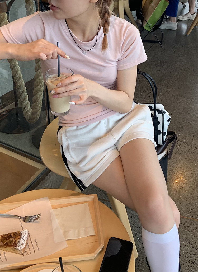もーちゃん⭐︎レモン柄ピンクベージュブラウス momo|momo)の通販-DHOLIC