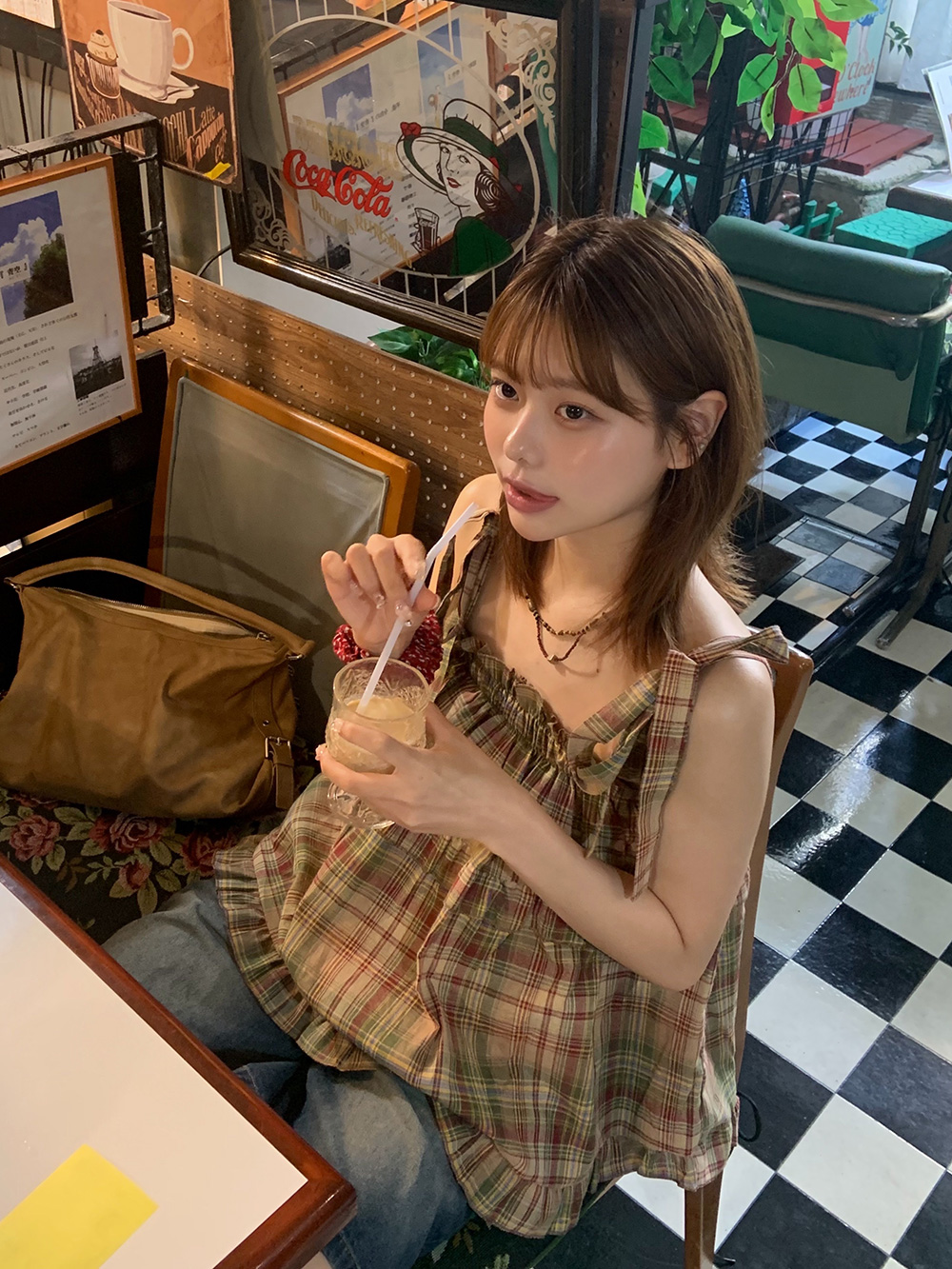 リボンゴムチェックキャミソール | 詳細画像10