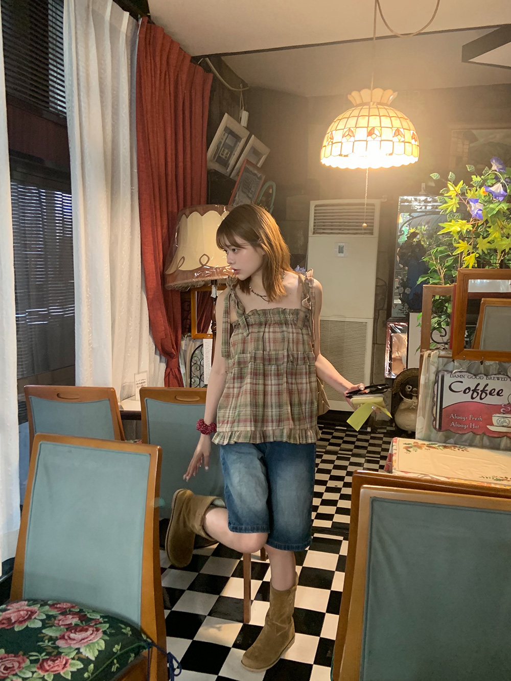 リボンゴムチェックキャミソール | 詳細画像11