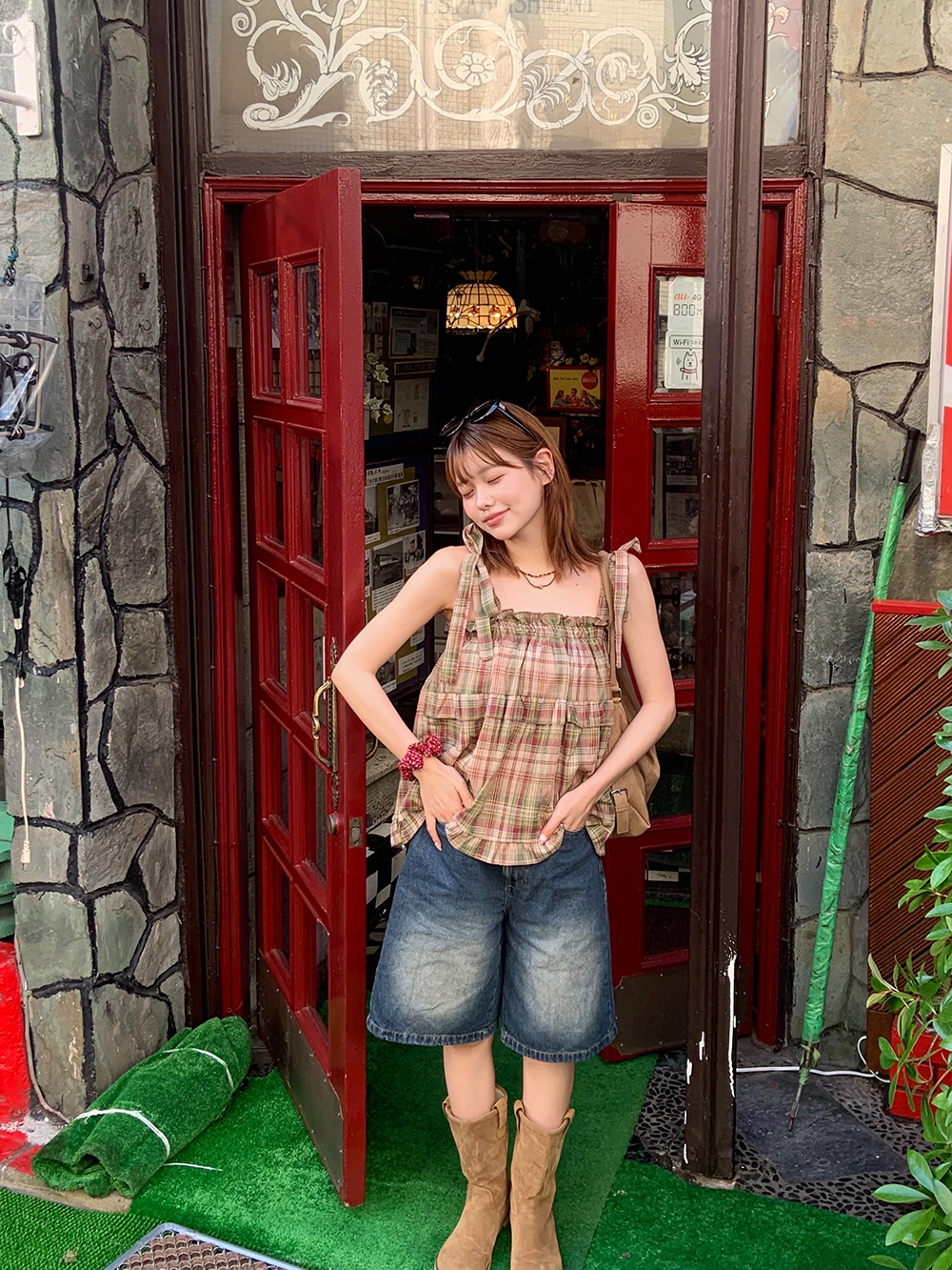 リボンゴムチェックキャミソール | 詳細画像13