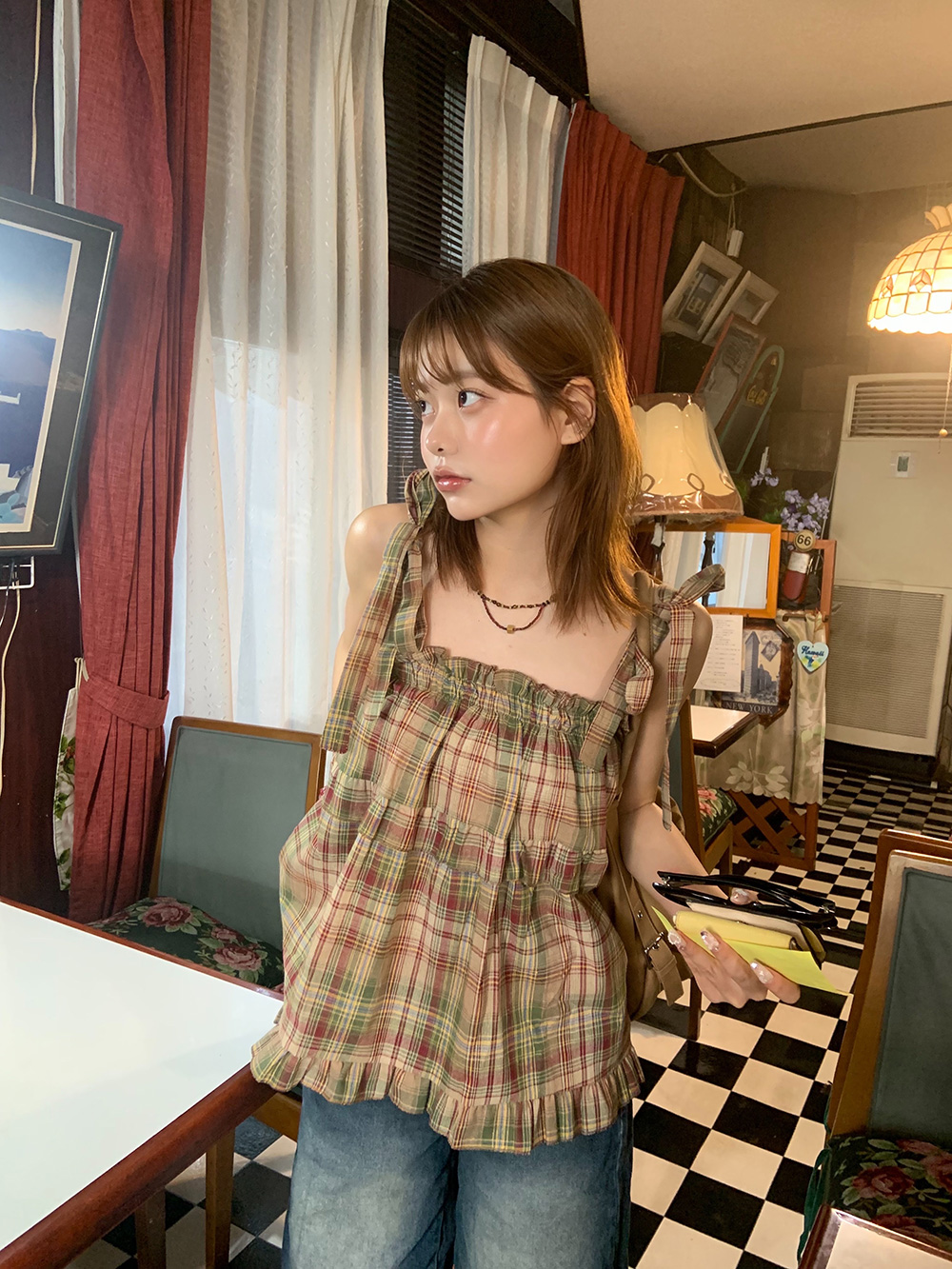 リボンゴムチェックキャミソール | 詳細画像18