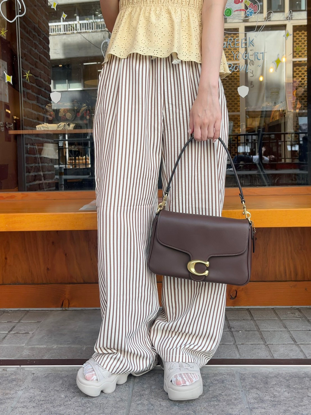 ドロストリンクルストライプワイドパンツ | 詳細画像5