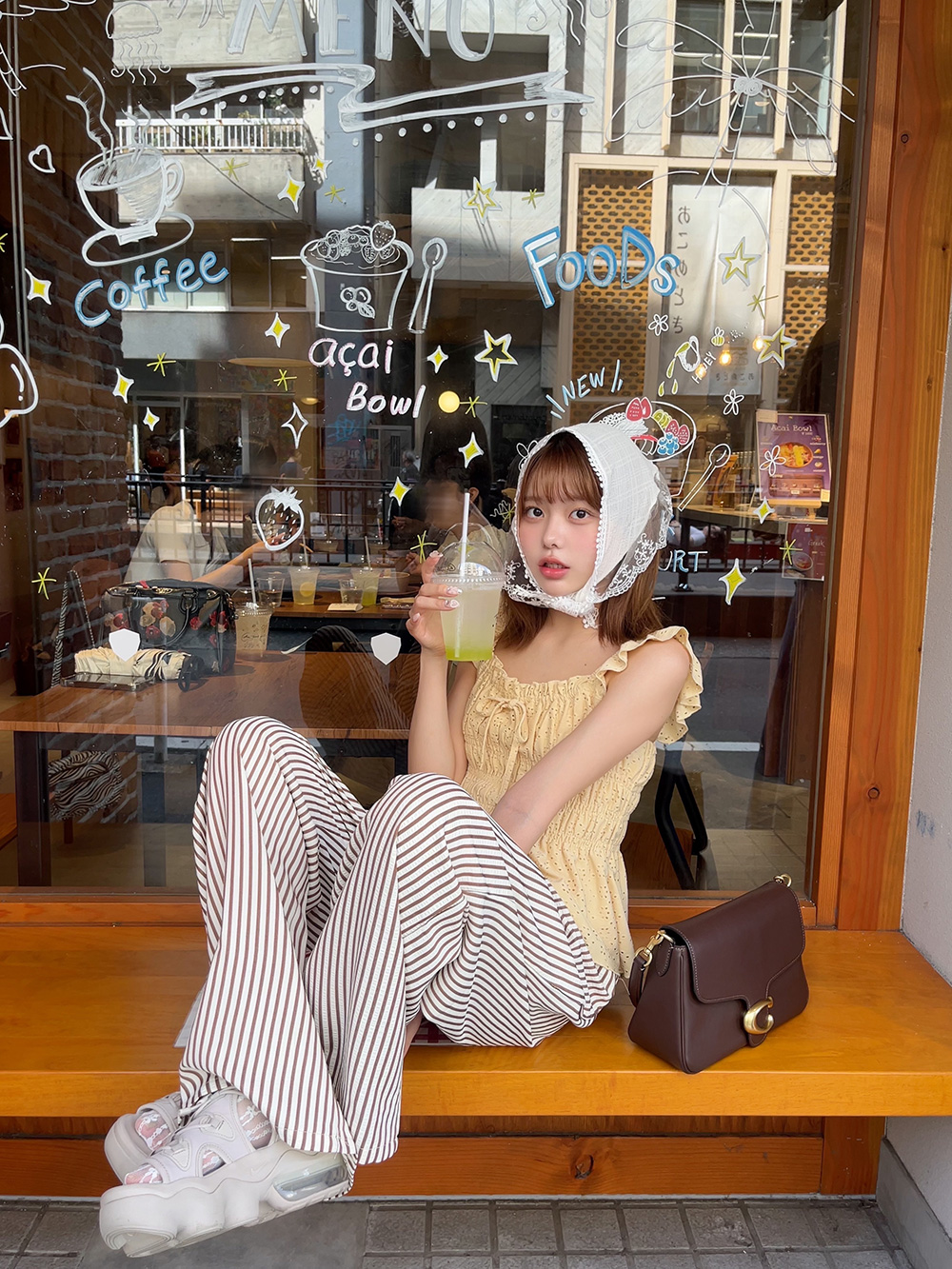 ドロストリンクルストライプワイドパンツ | 詳細画像7