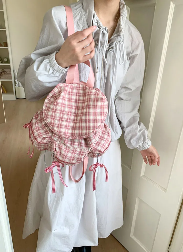リボンチェックバックパック | whosbag | 詳細画像1