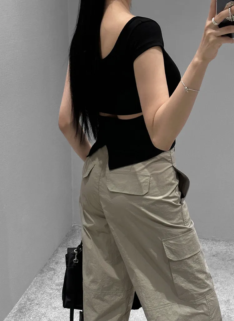 カットクロップドTシャツ | vivnluv | 詳細画像1
