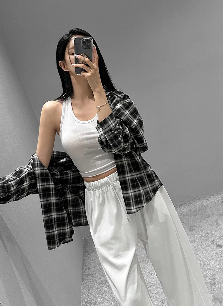 ルーズチェックTシャツ | vivnluv | 詳細画像1