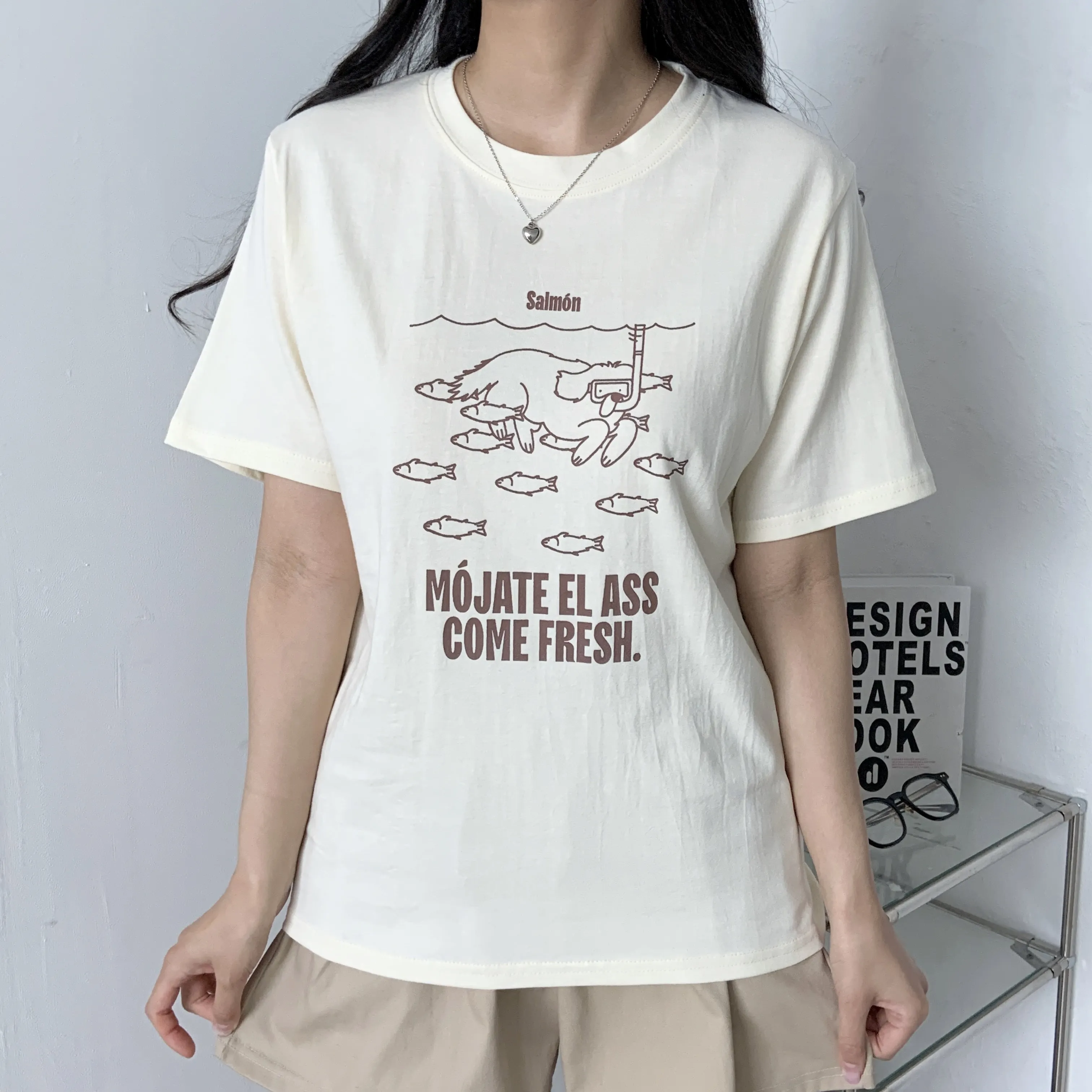 ラウンドネック半袖ロゴTシャツ | 詳細画像1