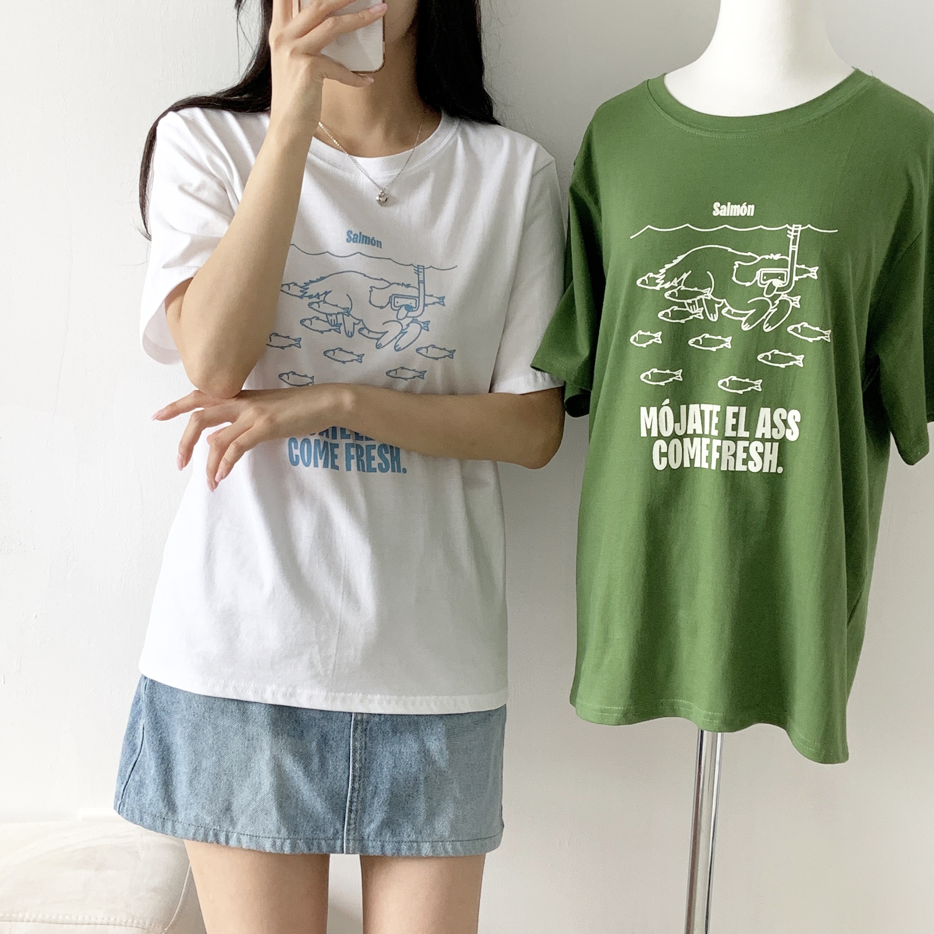 ラウンドネック半袖ロゴTシャツ | 詳細画像6