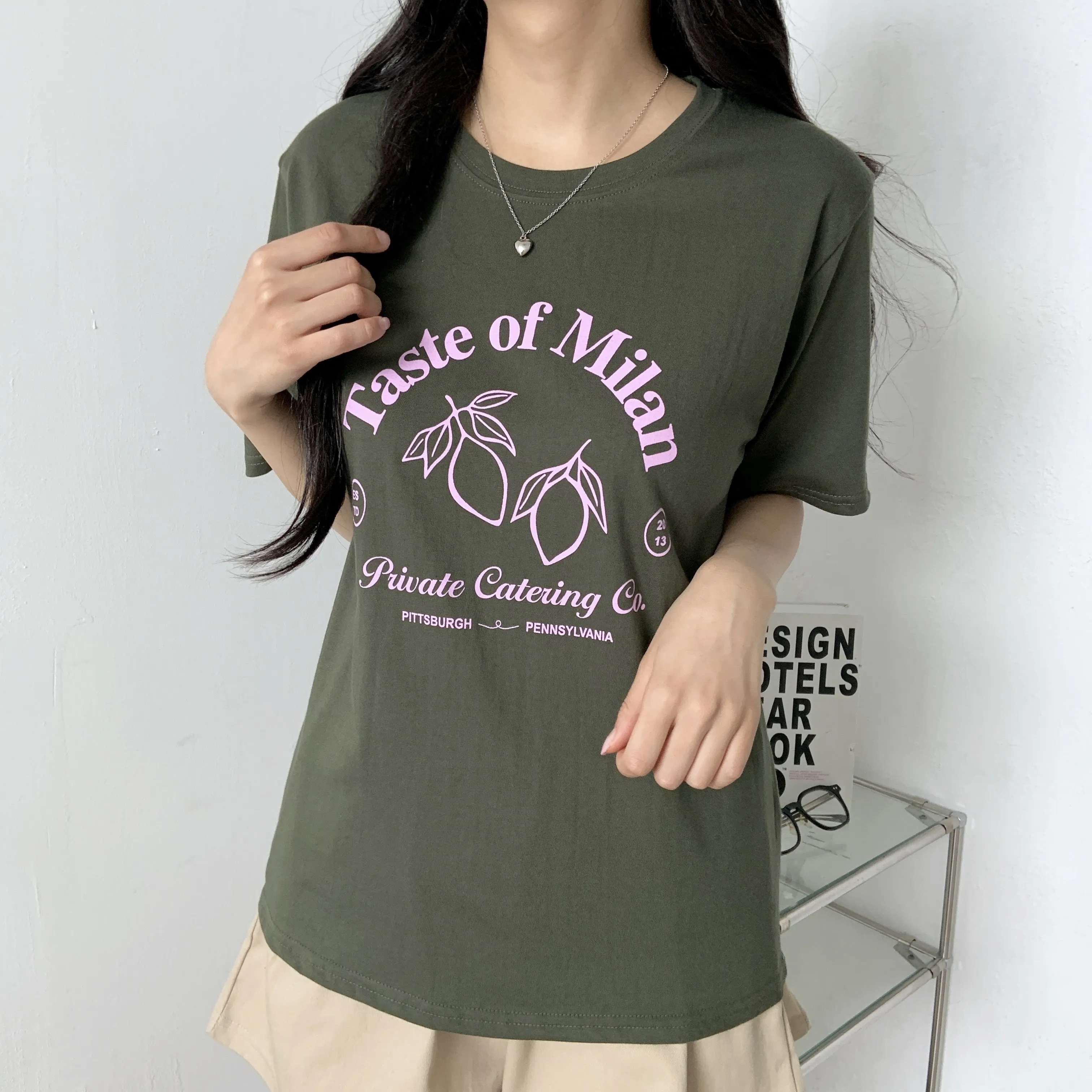 ラウンドネック半袖ロゴTシャツ | 詳細画像1