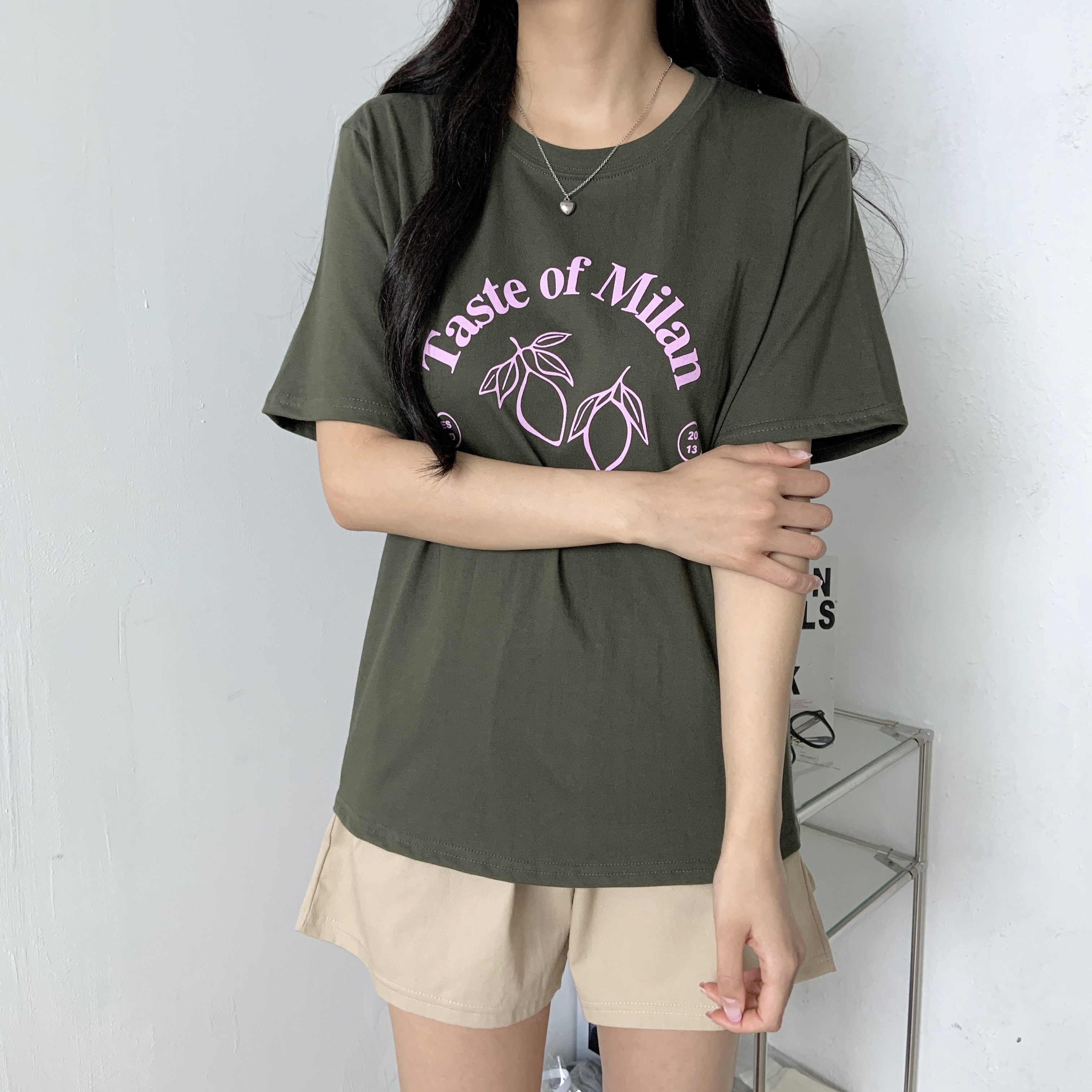 ラウンドネック半袖ロゴTシャツ | 詳細画像5