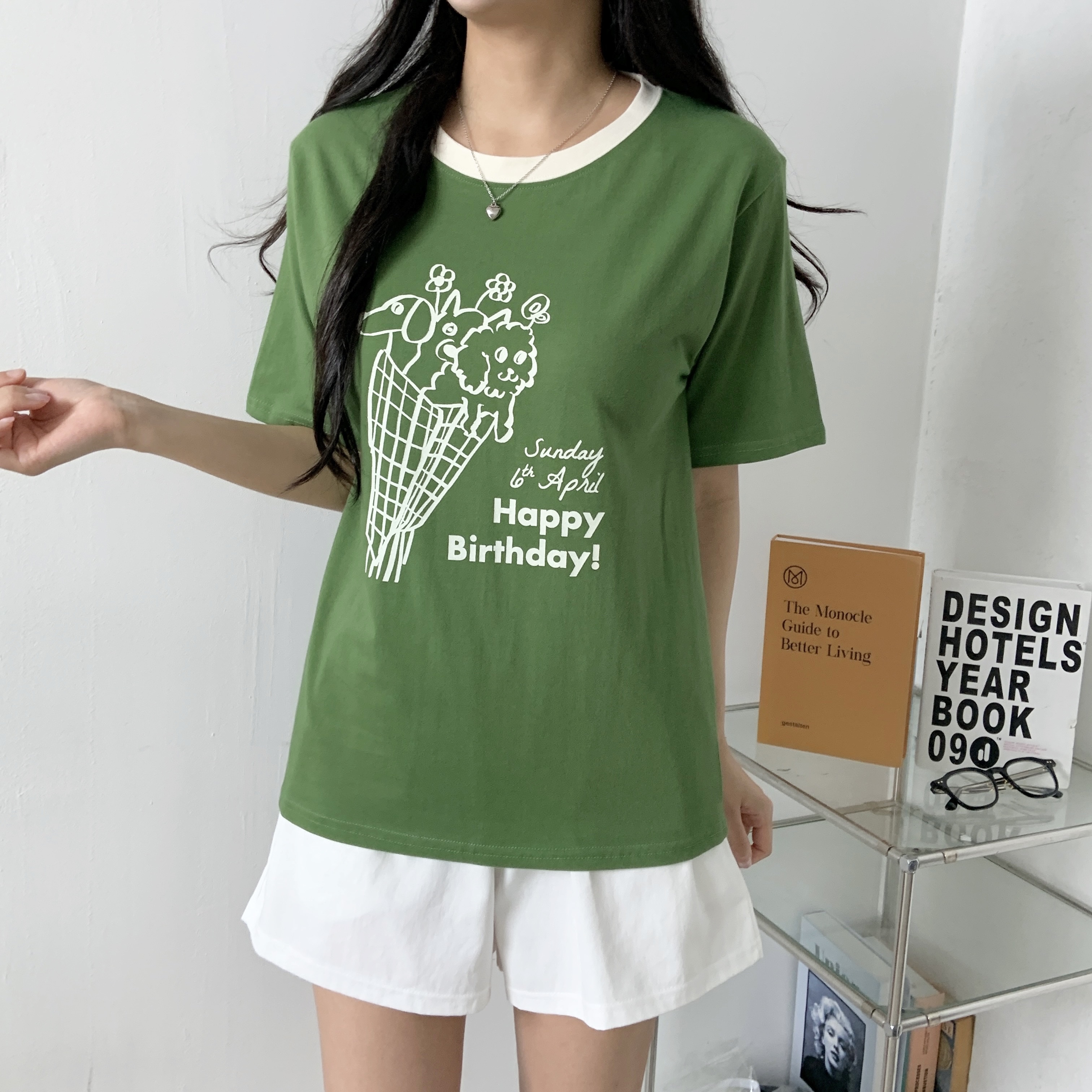 ラウンドネック半袖ロゴ配色Tシャツ | 詳細画像3