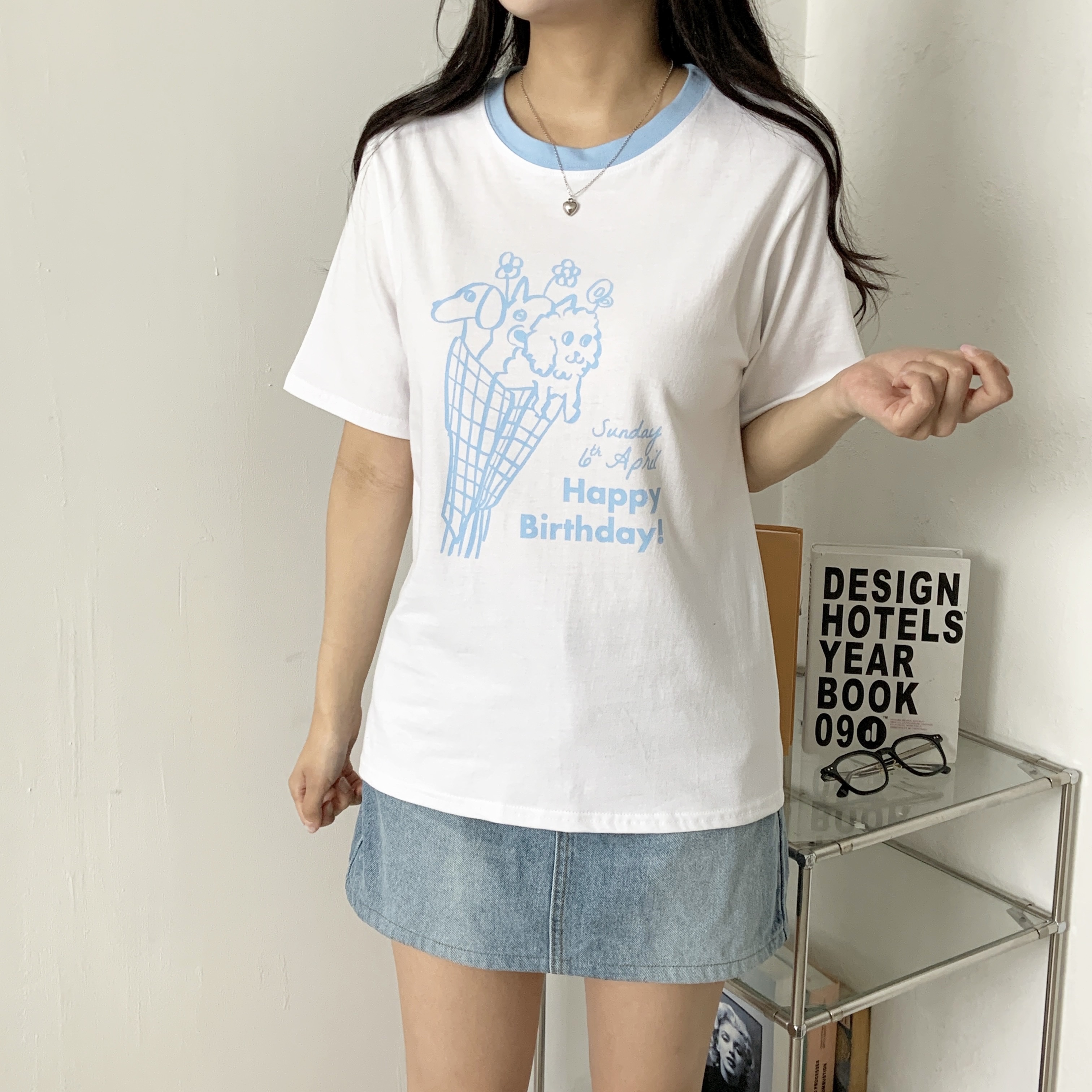 ラウンドネック半袖ロゴ配色Tシャツ | 詳細画像4