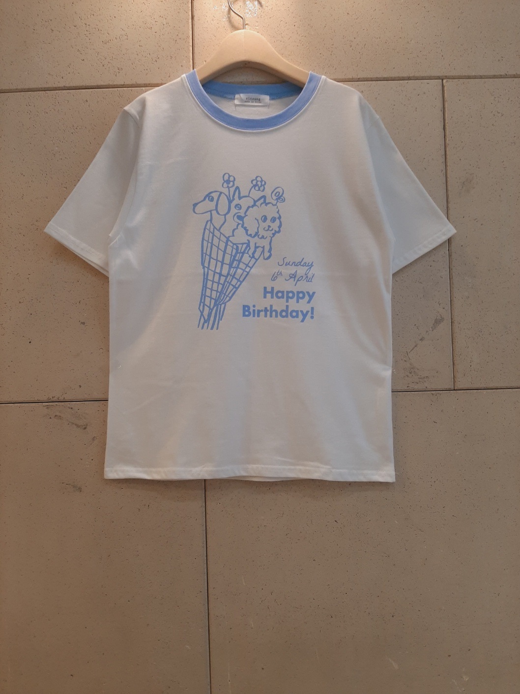 ラウンドネック半袖ロゴ配色Tシャツ | 詳細画像11