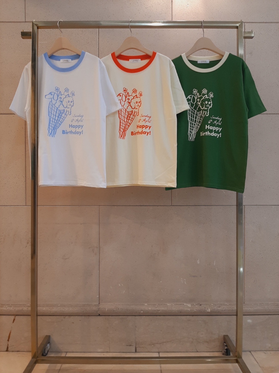 ラウンドネック半袖ロゴ配色Tシャツ | 詳細画像12