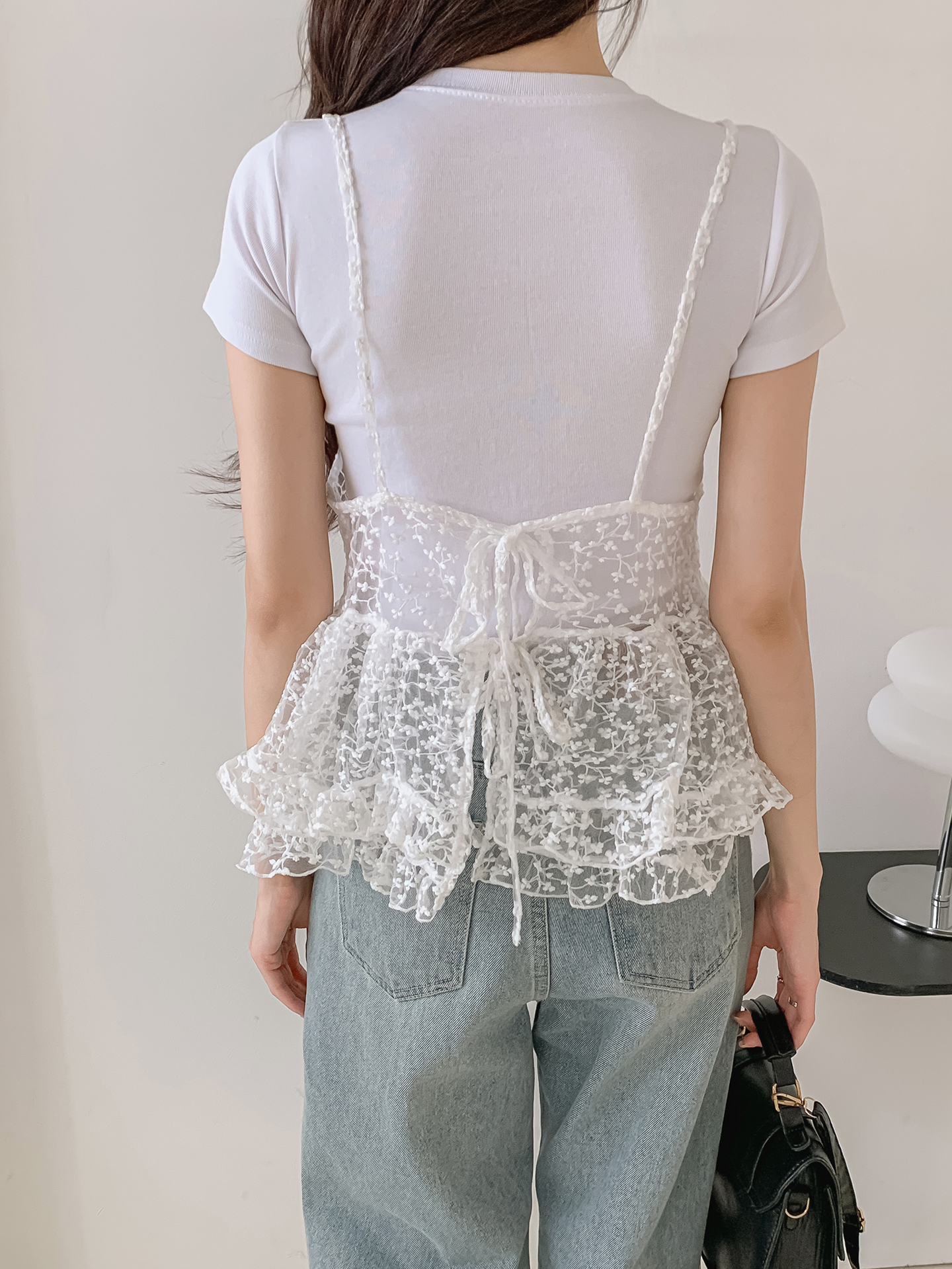 シースルー刺繍フレアビスチェ | 詳細画像9