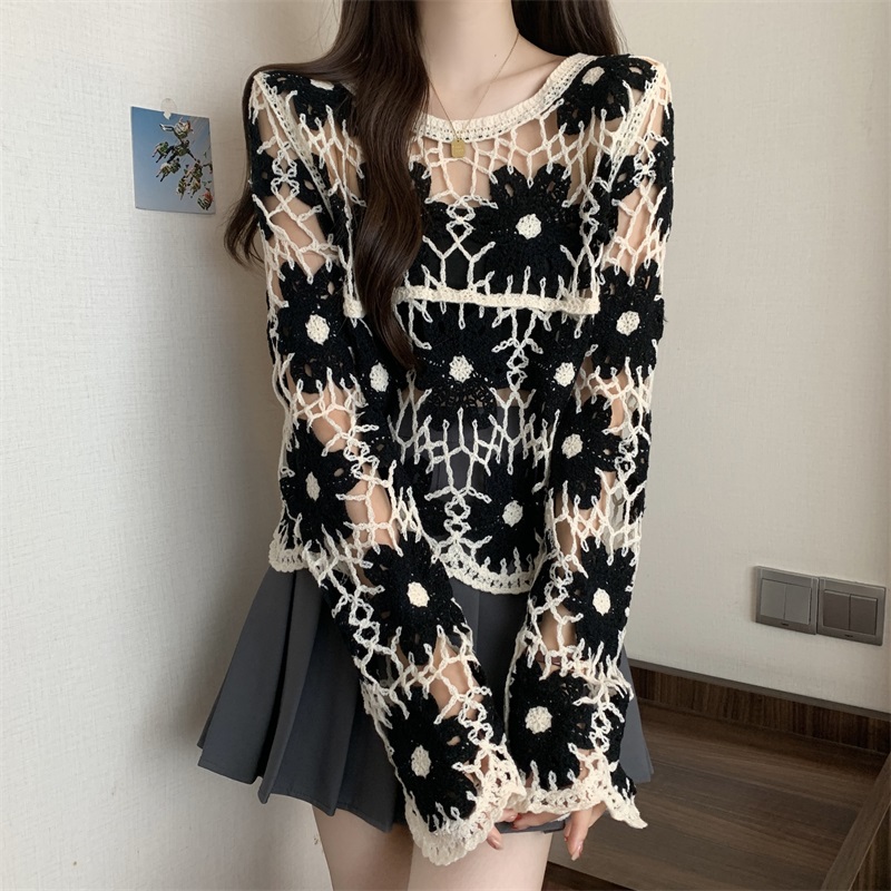 シースルー花柄Tシャツニット | 詳細画像6