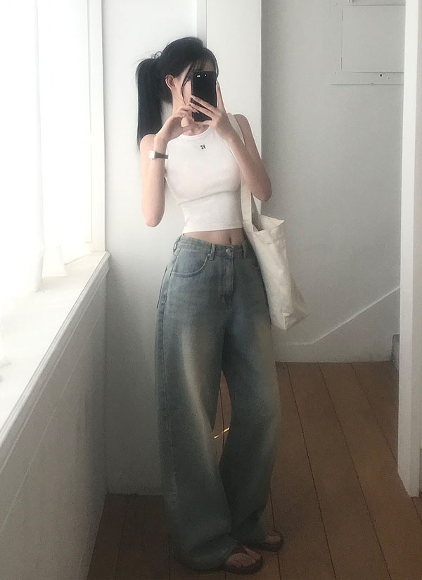 [美品]GUCCI デニム ノースリーブワンピース デニムノースリーブミディ丈ワンピース Z1975 - ミディアム