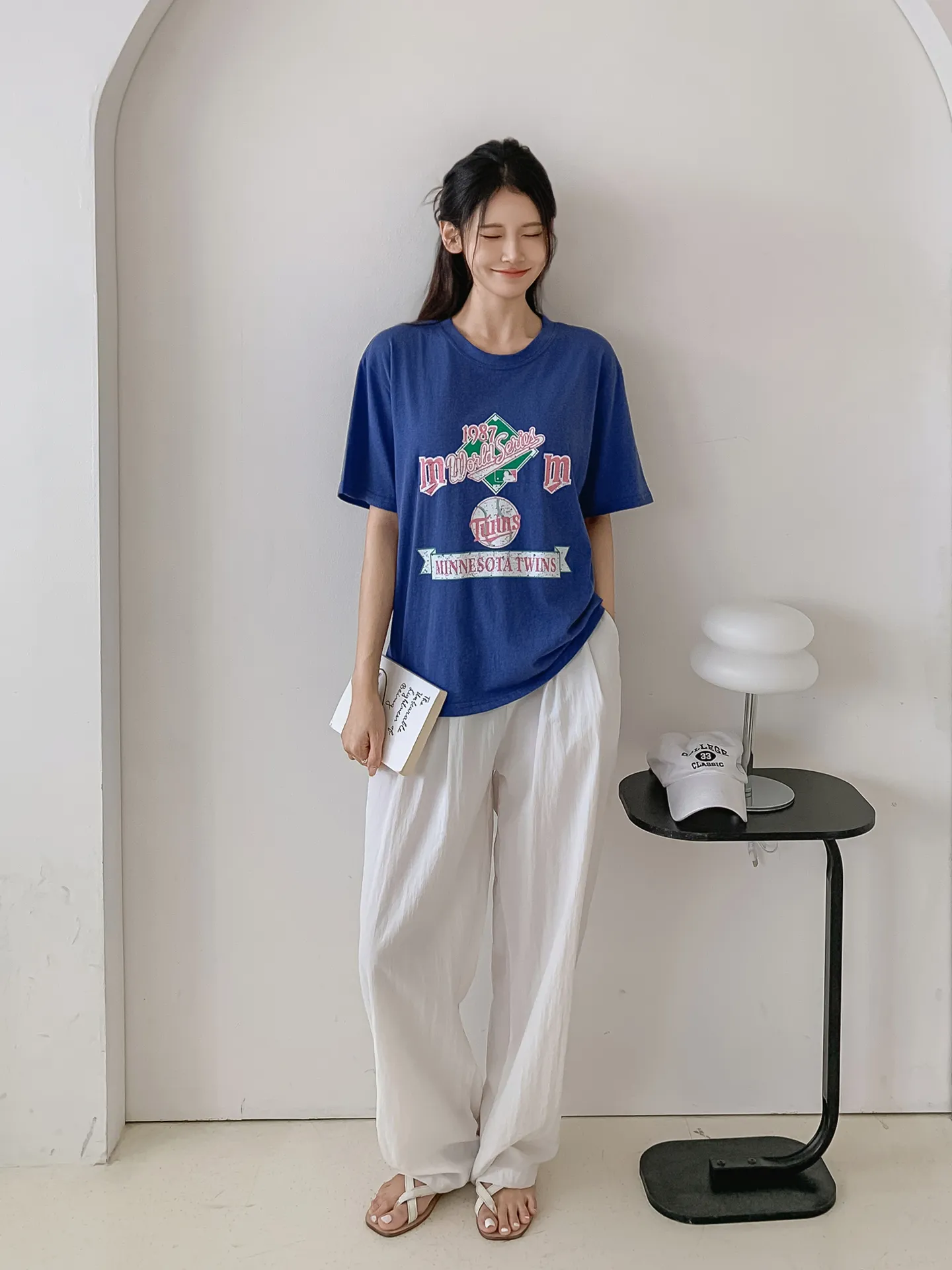 ラウンドネック半袖ロゴTシャツ | 詳細画像1