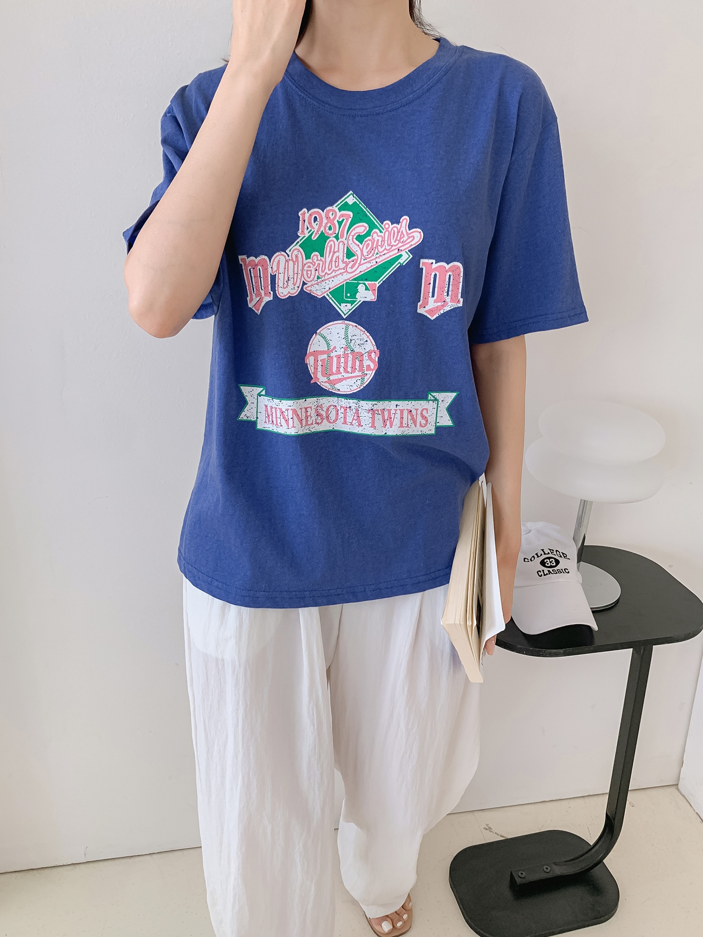 ラウンドネック半袖ロゴTシャツ | 詳細画像4
