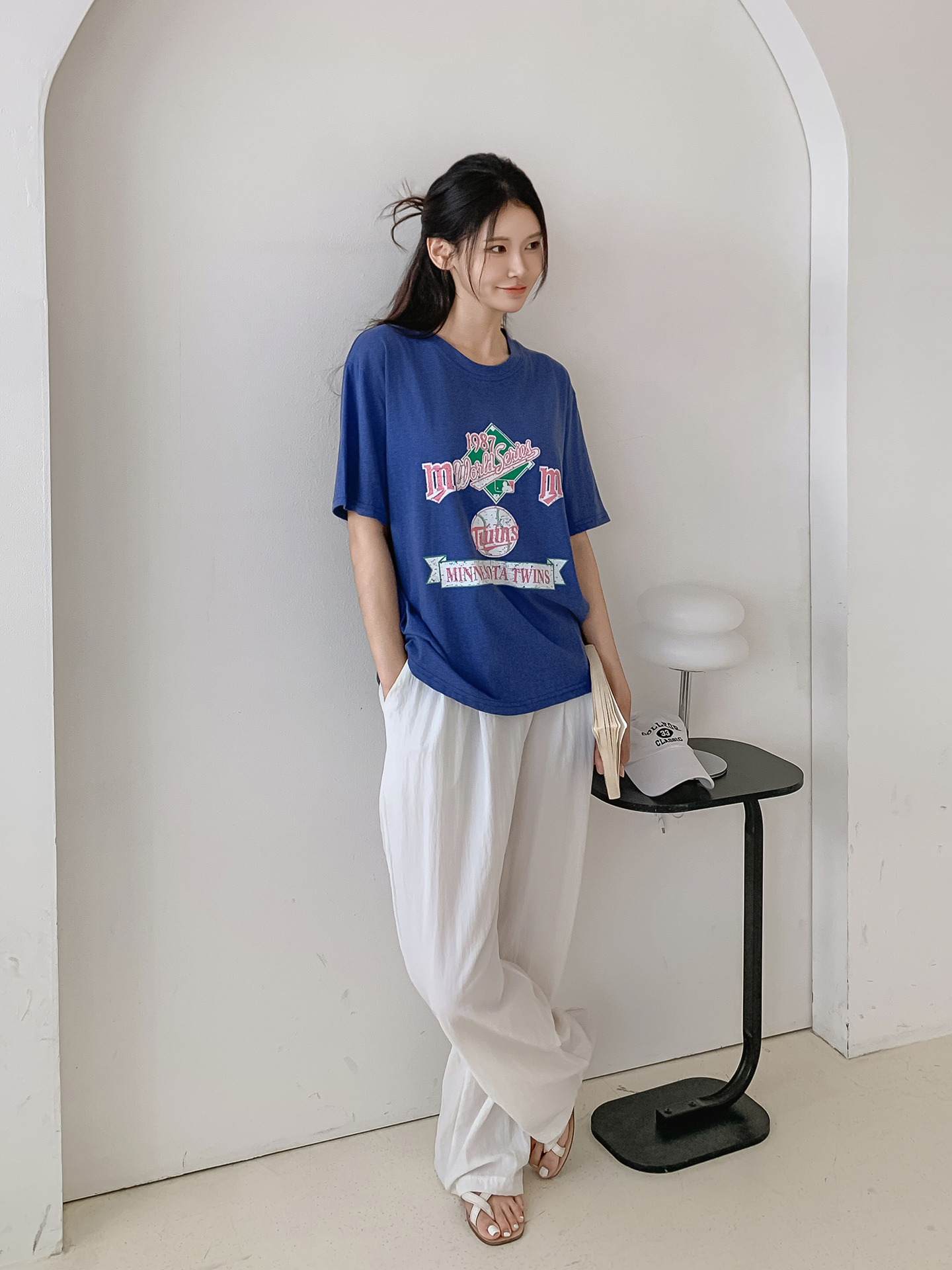 ラウンドネック半袖ロゴTシャツ | 詳細画像5