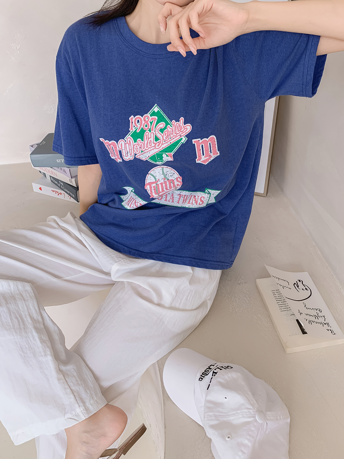 ラウンドネック半袖ロゴTシャツ | 詳細画像10