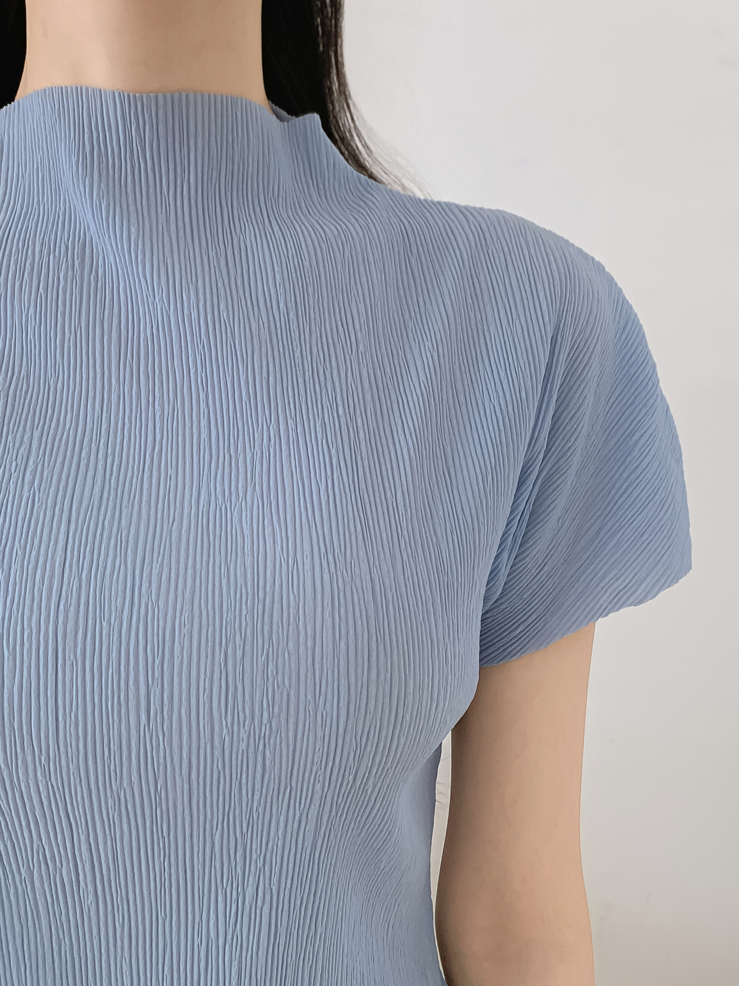 ハーフネックリンクルスリム半袖Tシャツ | 詳細画像20