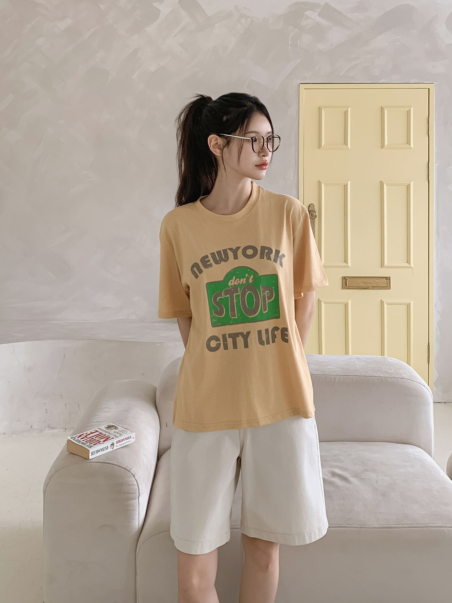ラウンドネック半袖ロゴTシャツ | 詳細画像2