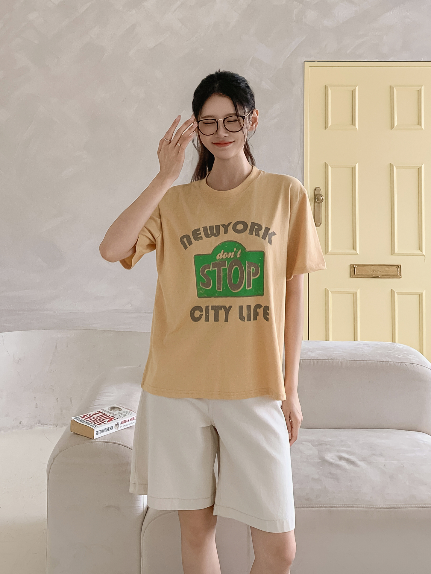ラウンドネック半袖ロゴTシャツ | 詳細画像3