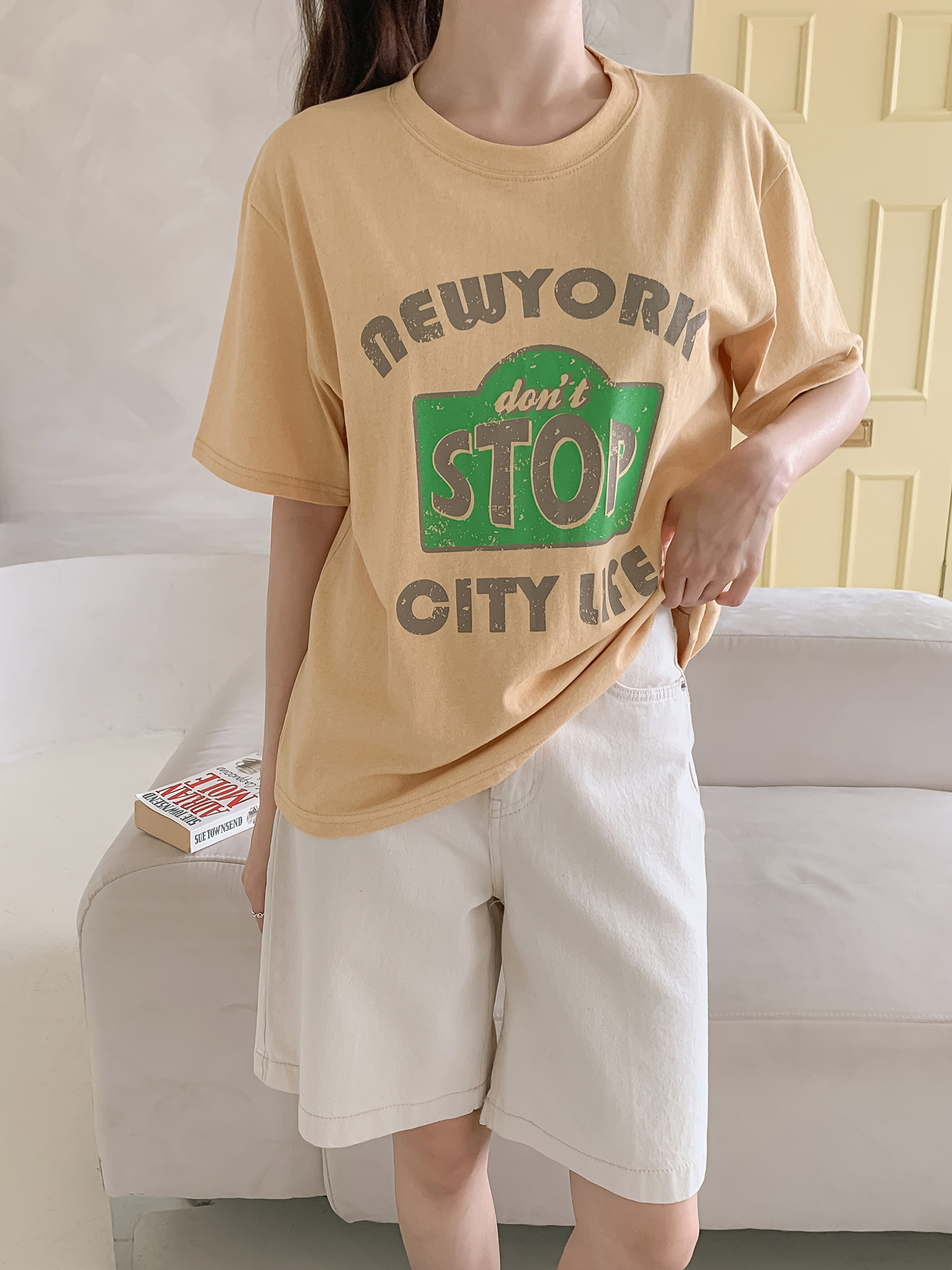 ラウンドネック半袖ロゴTシャツ | 詳細画像4