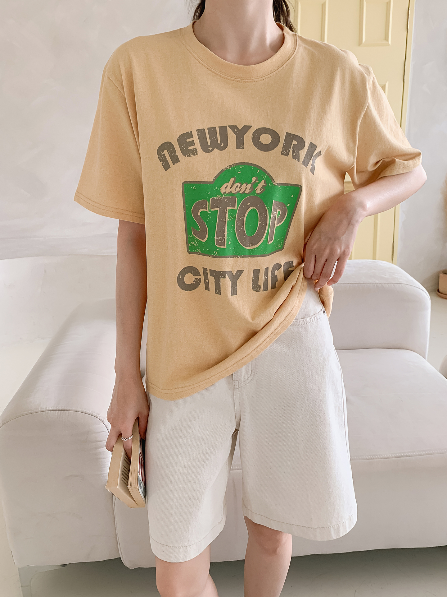 ラウンドネック半袖ロゴTシャツ | 詳細画像9