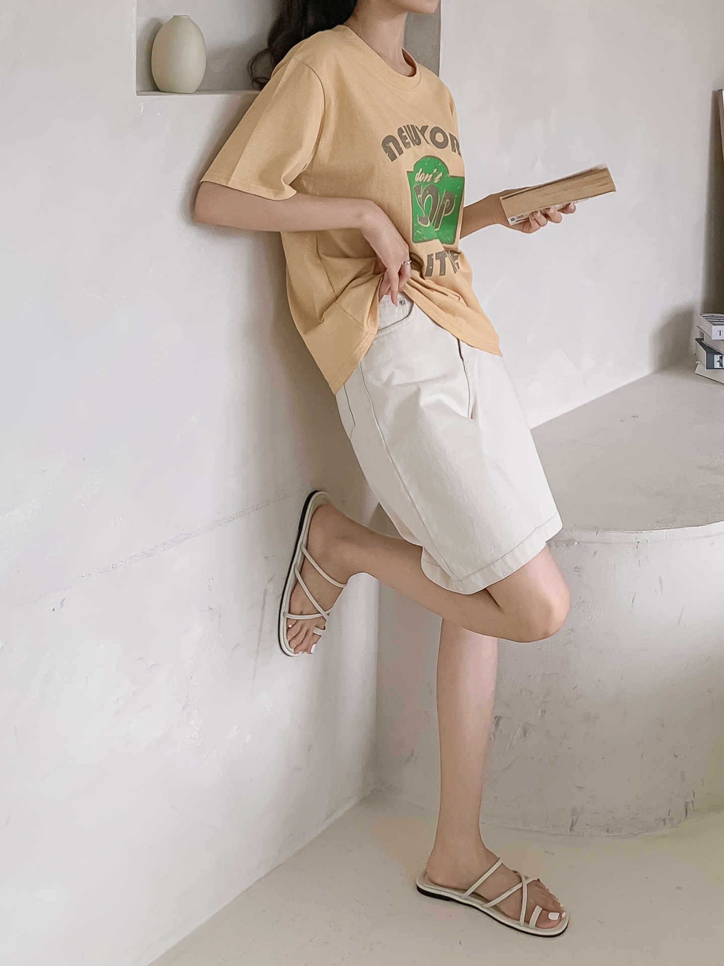 ラウンドネック半袖ロゴTシャツ | 詳細画像10