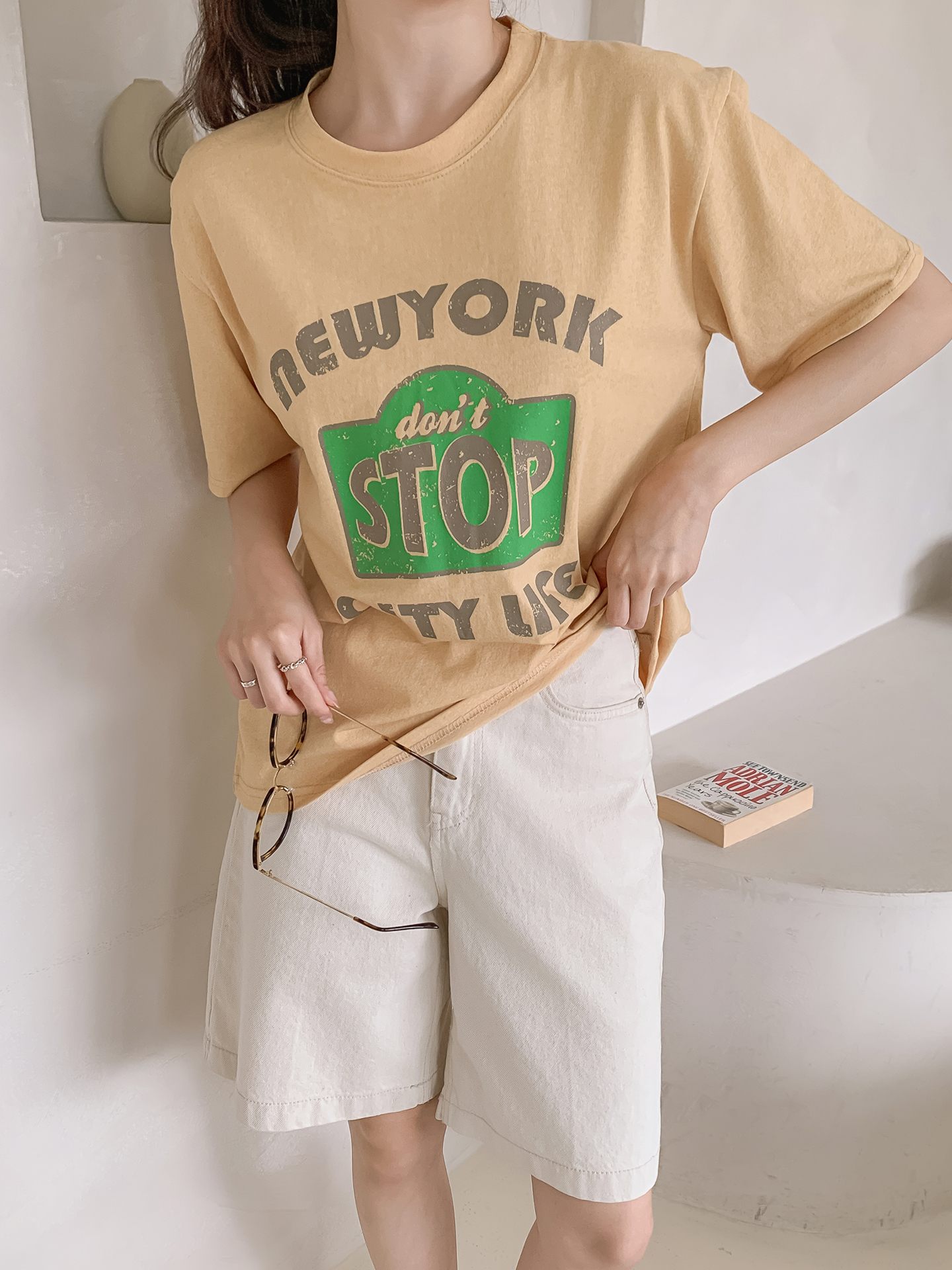 ラウンドネック半袖ロゴTシャツ | 詳細画像12