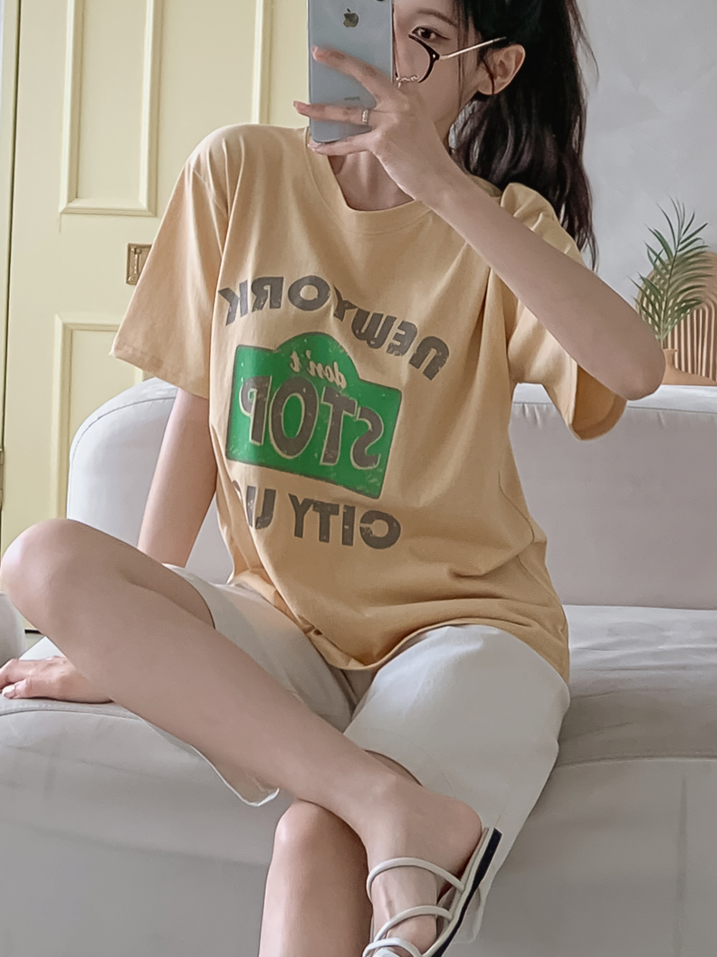 ラウンドネック半袖ロゴTシャツ | 詳細画像13