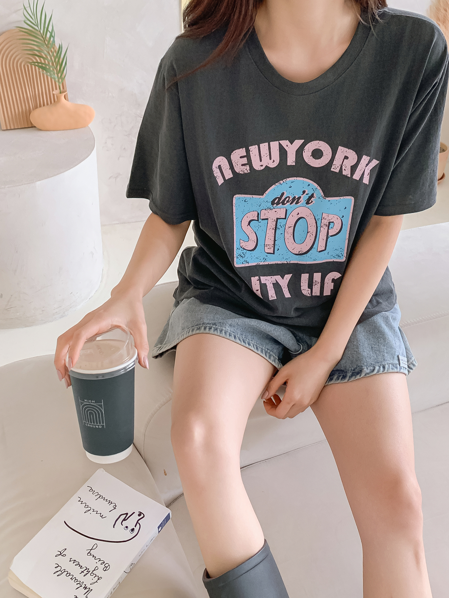 ラウンドネック半袖ロゴTシャツ | 詳細画像22