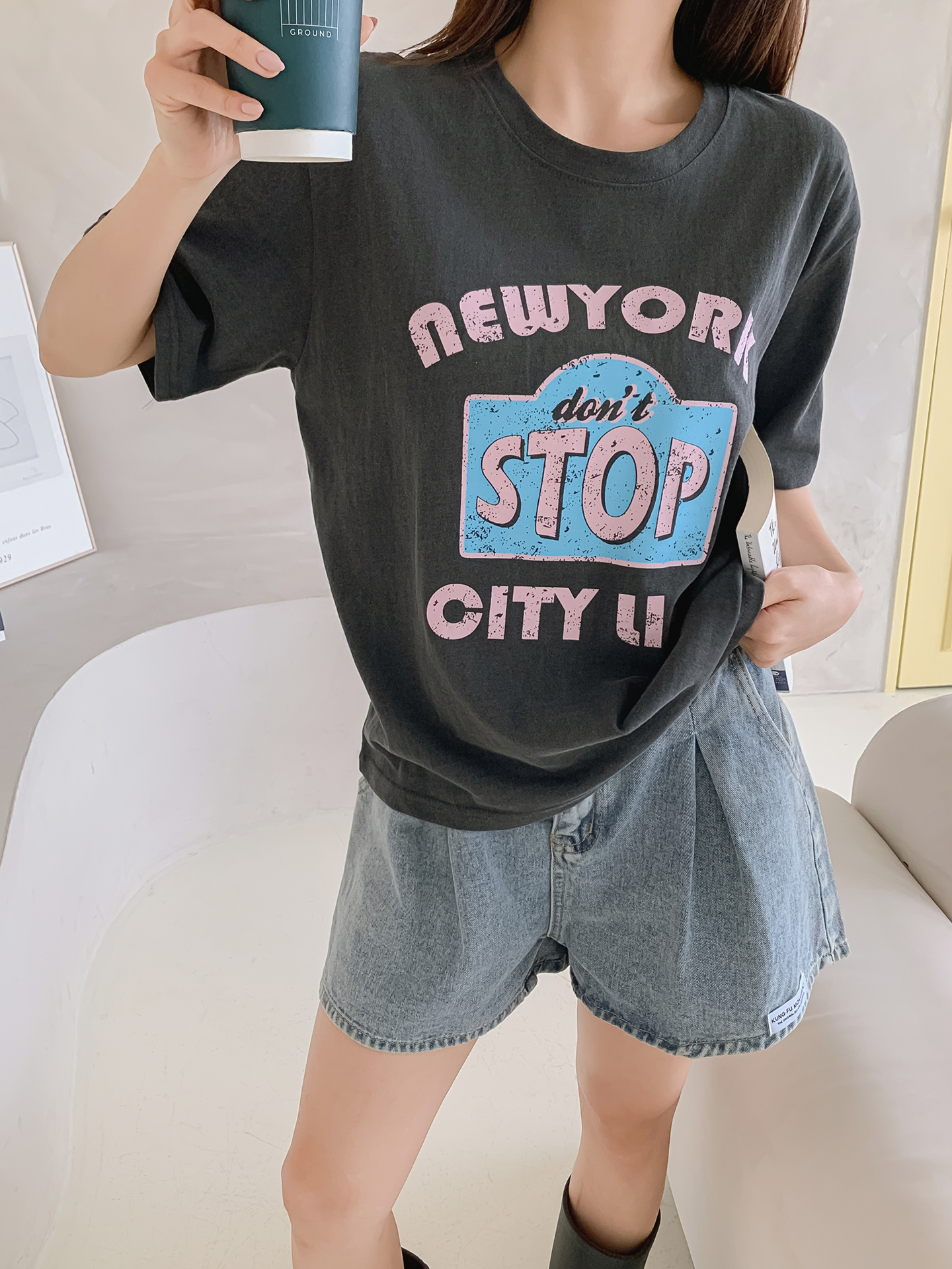 ラウンドネック半袖ロゴTシャツ | 詳細画像24