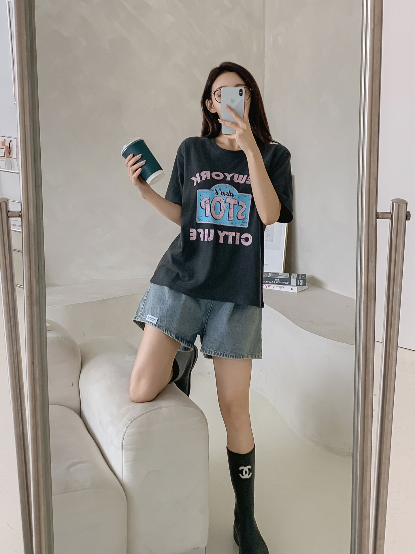 ラウンドネック半袖ロゴTシャツ | 詳細画像27