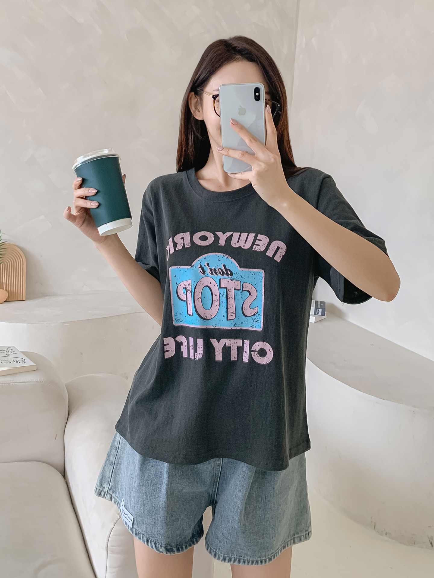 ラウンドネック半袖ロゴTシャツ | 詳細画像28