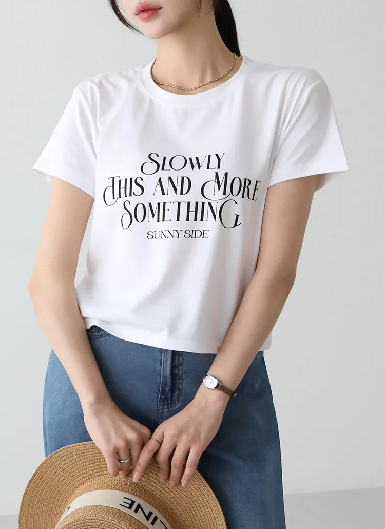 ラウンドネックレタリングTシャツ | pippin | 詳細画像1